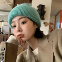Rabbit Fur Beanies Soft Warm Fluffy  Winter Hat for Women Angora Knitted Hat  Skullies Beanies Female Bonnet Woman Knit Cap - Image 3