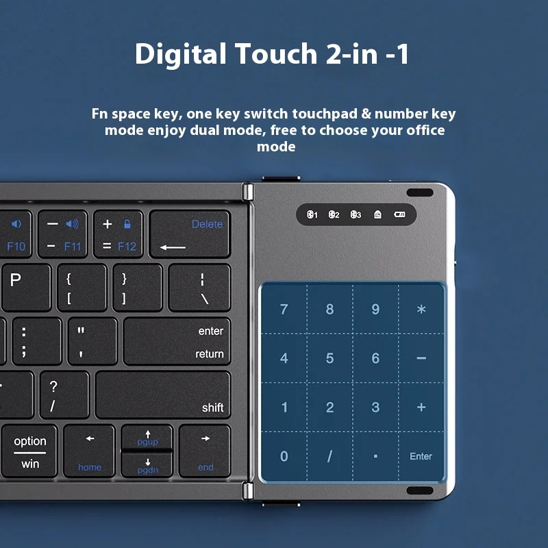 Imagem -04 - Dream Family-portátil sem Fio Folding Bluetooth Touchpad Teclado Teclado Universal Acessórios para Notebook Teclado Celular Tablet 2