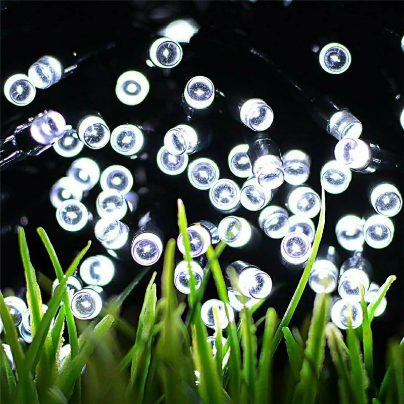 في الهواء الطلق عيد الميلاد ضوء LED سلسلة أضواء الشمسية مصباح حديقة مصباح الشارع فناء الطرف الديكور الجنية ضوء الزفاف الديكور