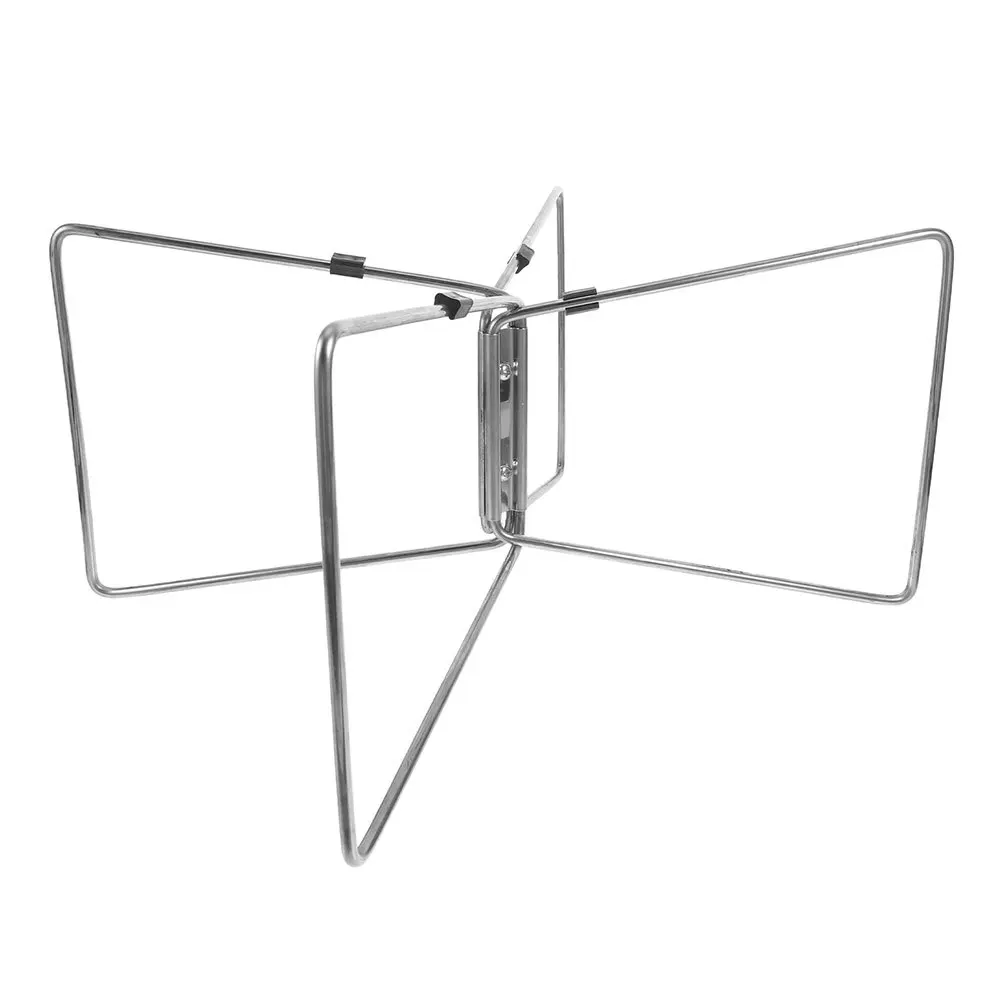 حافظة تخييم شديدة التحمل قابلة للطي من الفولاذ المقاوم للصدأ معزولة ورف تخزين خارجي محمول لصندوق التبريد ومعدات التنزه #4