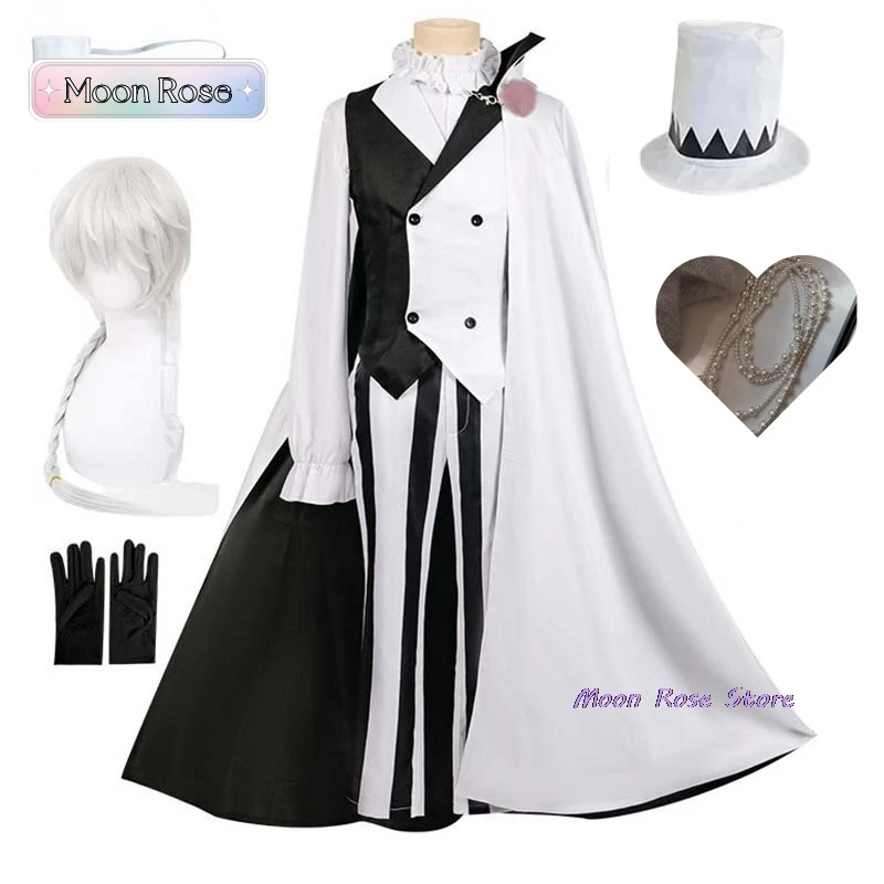 

Nikolai Gogol Cosplay Costume Anime Bungou BSD Season 4 Nikolai Cosplay Cloak Cape Uniform Suit Wig Halloween