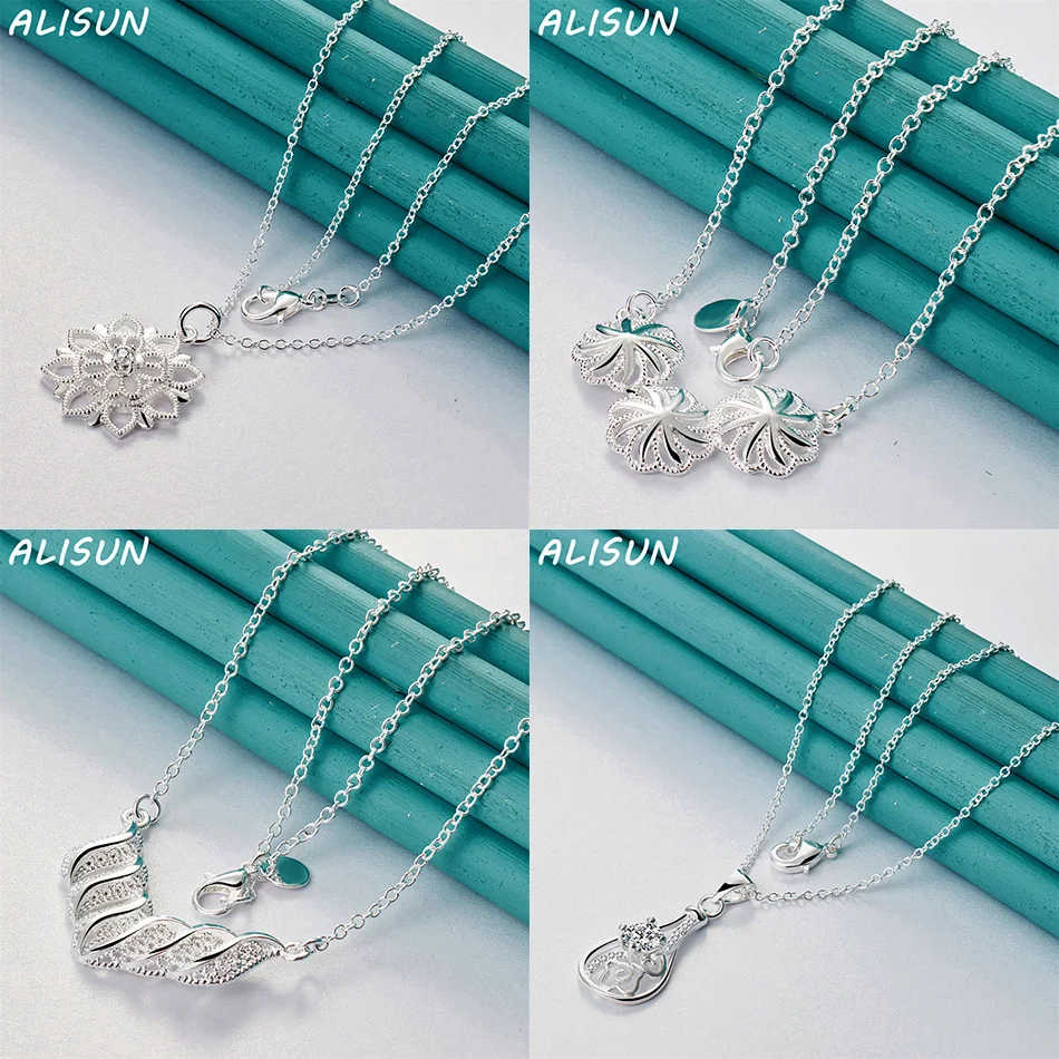 

ALISUN 40-75cm 925 Sterling Silver Design Pendant Necklace For Women Men Charm Trend Birthday Gifts Fashion Party Fine Jewelry