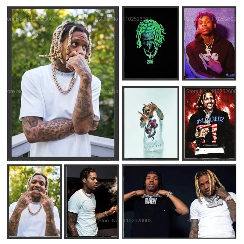 Lil Durk Rapper Music Singer Star Posters Bar Cafe HD Poster Prints Wall Art Canvas Painting Picture Photo Gift Room Home Decor