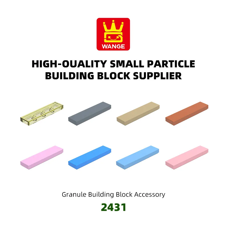 Wange 2431 100g/185PCS Smooth Tile 1x4 Building Blocks MOC Parts Compatible with Bricks for DIY Children Creative Toys Gifts