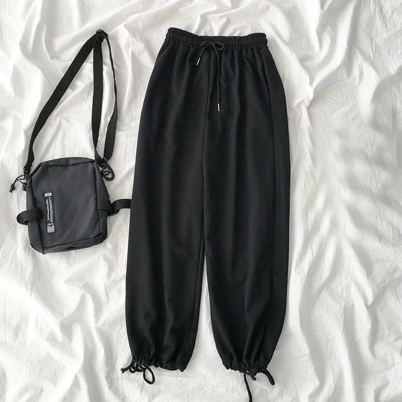 Y2K High Waist Women Sweatpants Korean Fashion Streetwear Loose Wide Leg Pants Summer Casual All Match Female Solid Trousers