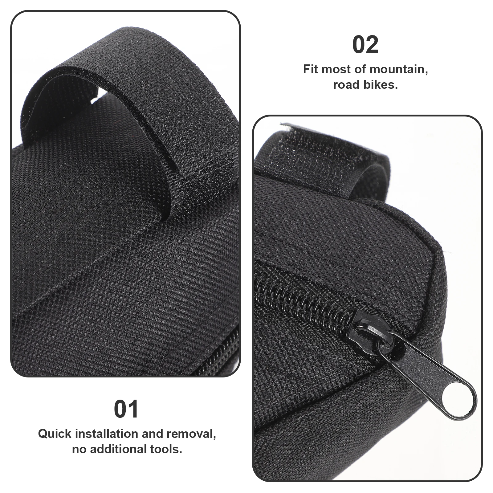 

1pc Waterproof Bike Frame Bag Large Storage Cycling Pouch For Mountain Road Bikes Easy Install Smooth Zipper Cycling