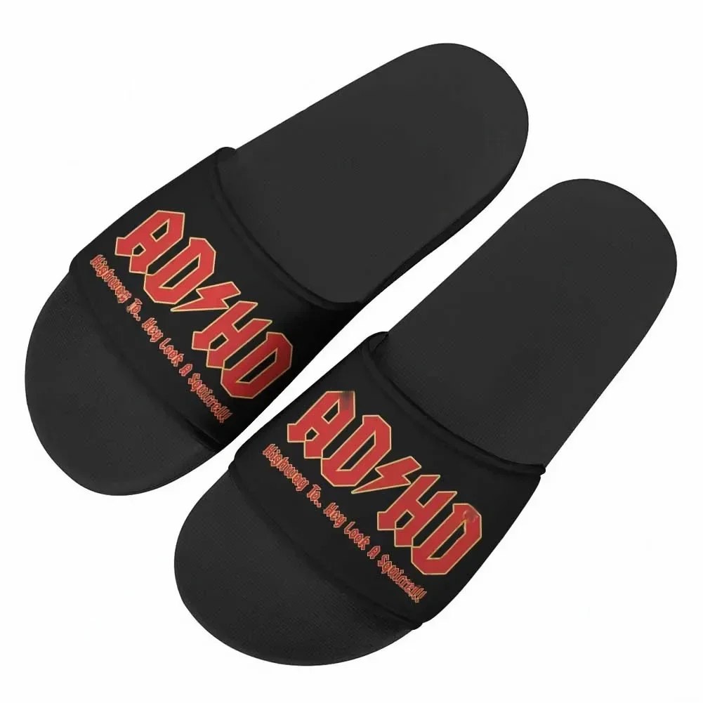 Go All Out Adult ADHD Highway to Hey Look A Squirrel Funny Music Slippers Water Shoes Men Women Teenagers Custom Made Slipper