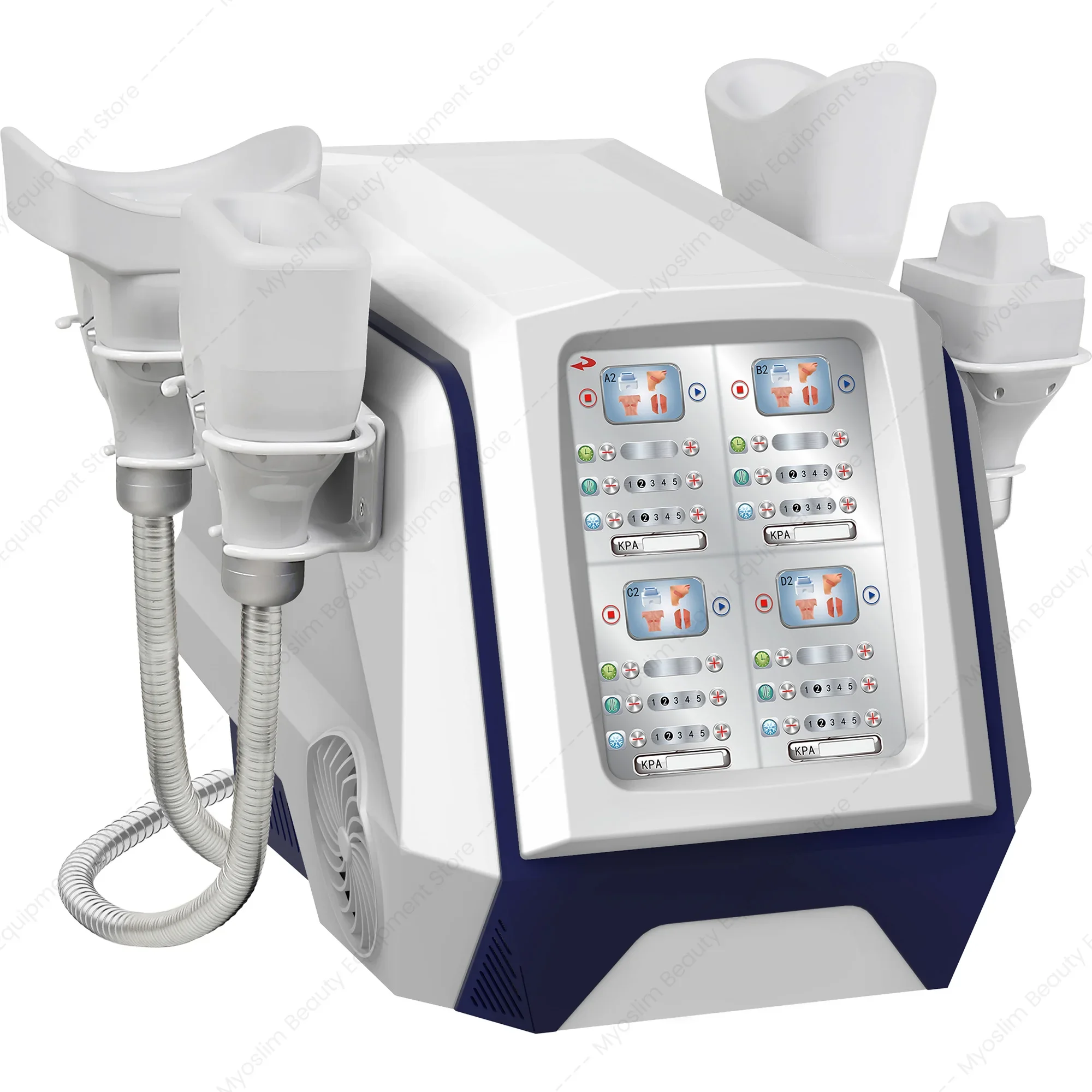 360° 4‑Channel Cryolipolysis Fat Freezing Machine – Non‑Invasive Body Sculpting with 6 Applicators, CE Certified