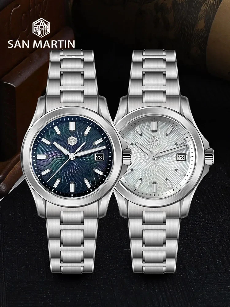 39mm Guilloche MOP Dial Gada Watch Miyota 9015 Luxury Automatic Mechanical Watches 10 ATM Reloj Watch Men