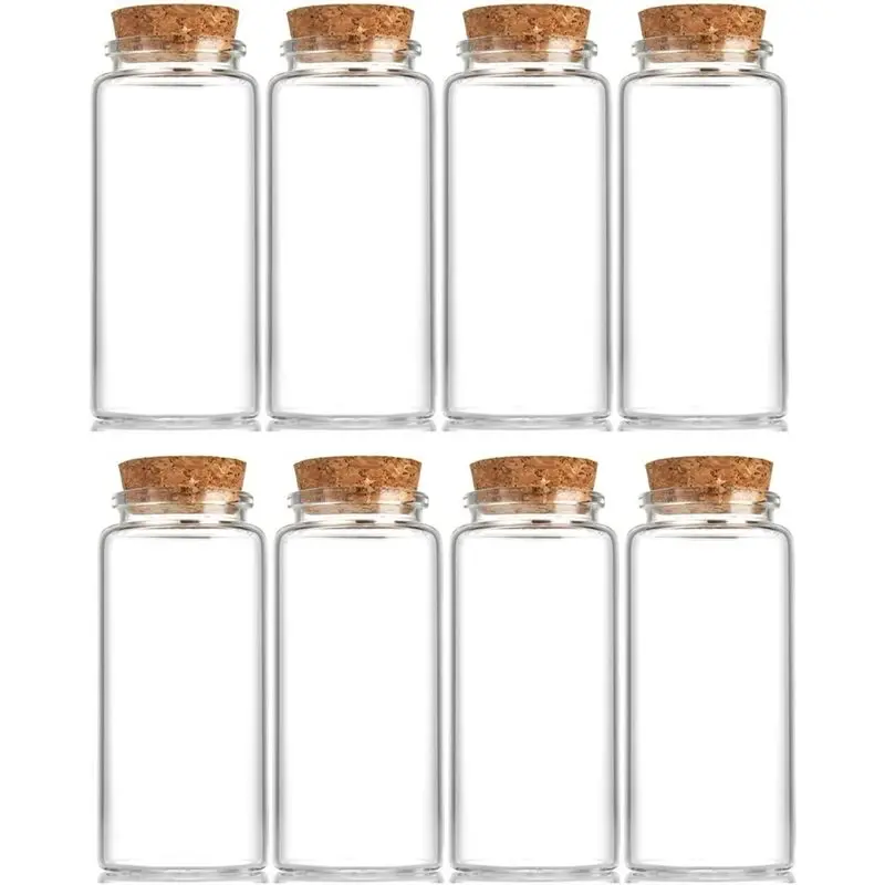 A08R-8 Pcs 130Ml Scripture Jars Glass Bottles Cute Storage Jar Bottle Bible Verse Jar
