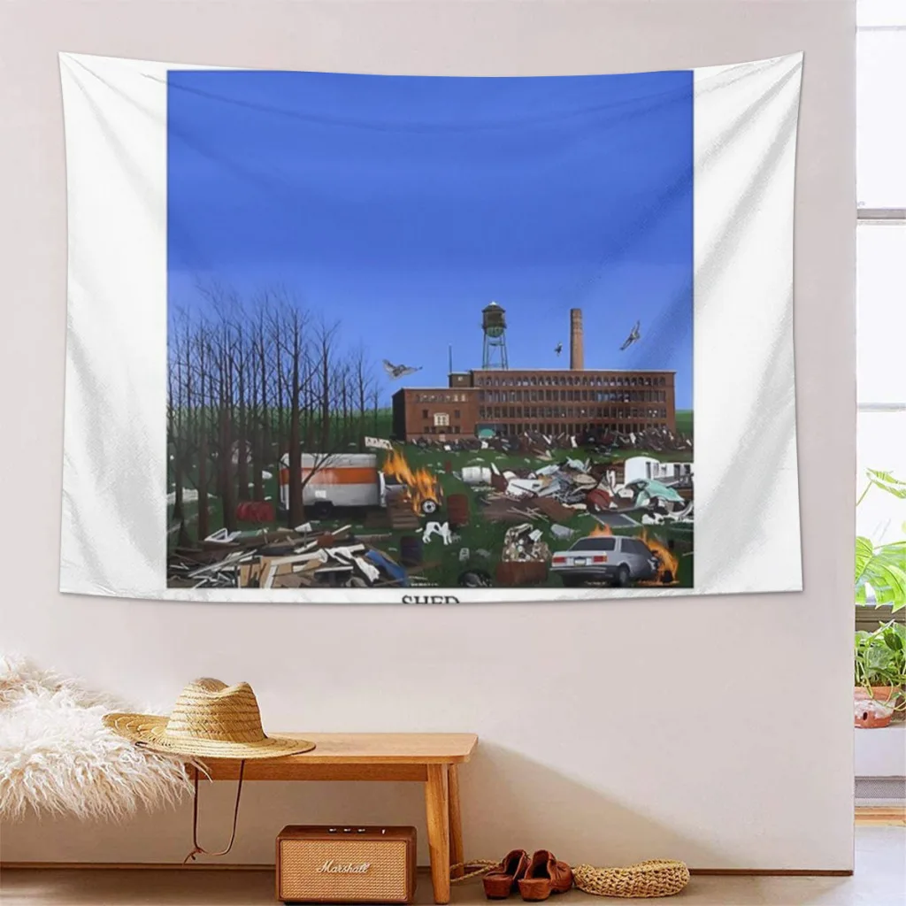 Title Fight Shed (High Resolution) Printed Tapestry,Decorative Tapestry Suitable For Living Room And Bedroom Decoration