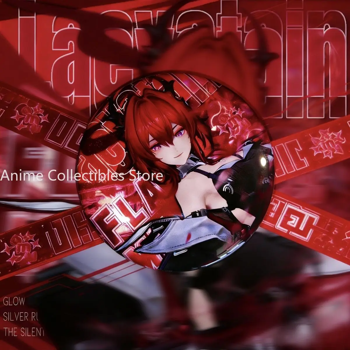 

Arknights Laevatain Anime Badge Tinplate Brooch Cartoon Figure Badges Backpack Clothes Lapel Pin Props