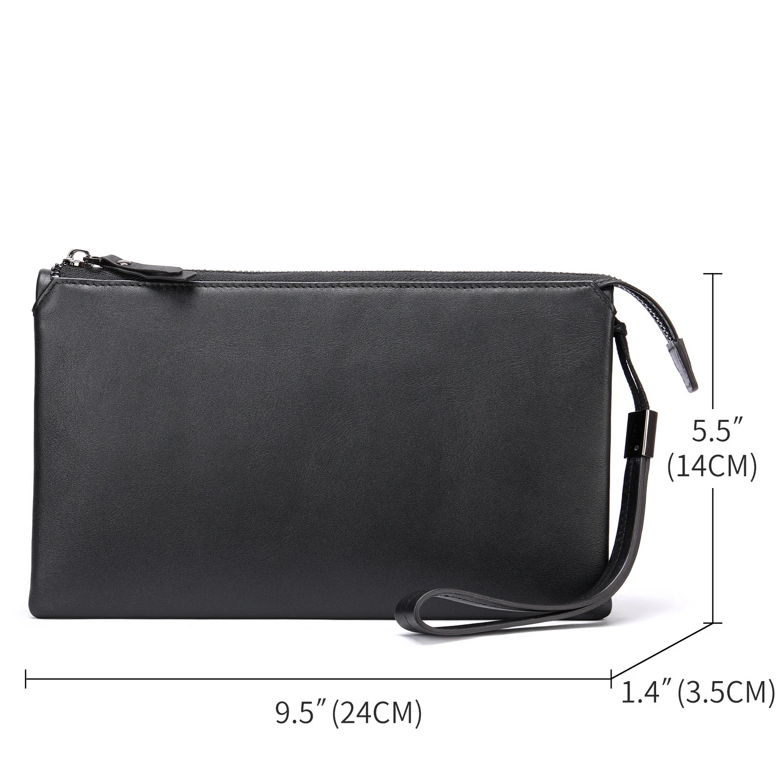 Vintage Genuine Leather Men's Handbag Large Capacity Casual Business Travel Handheld Cowhide Key Phone Bag Suede Material
