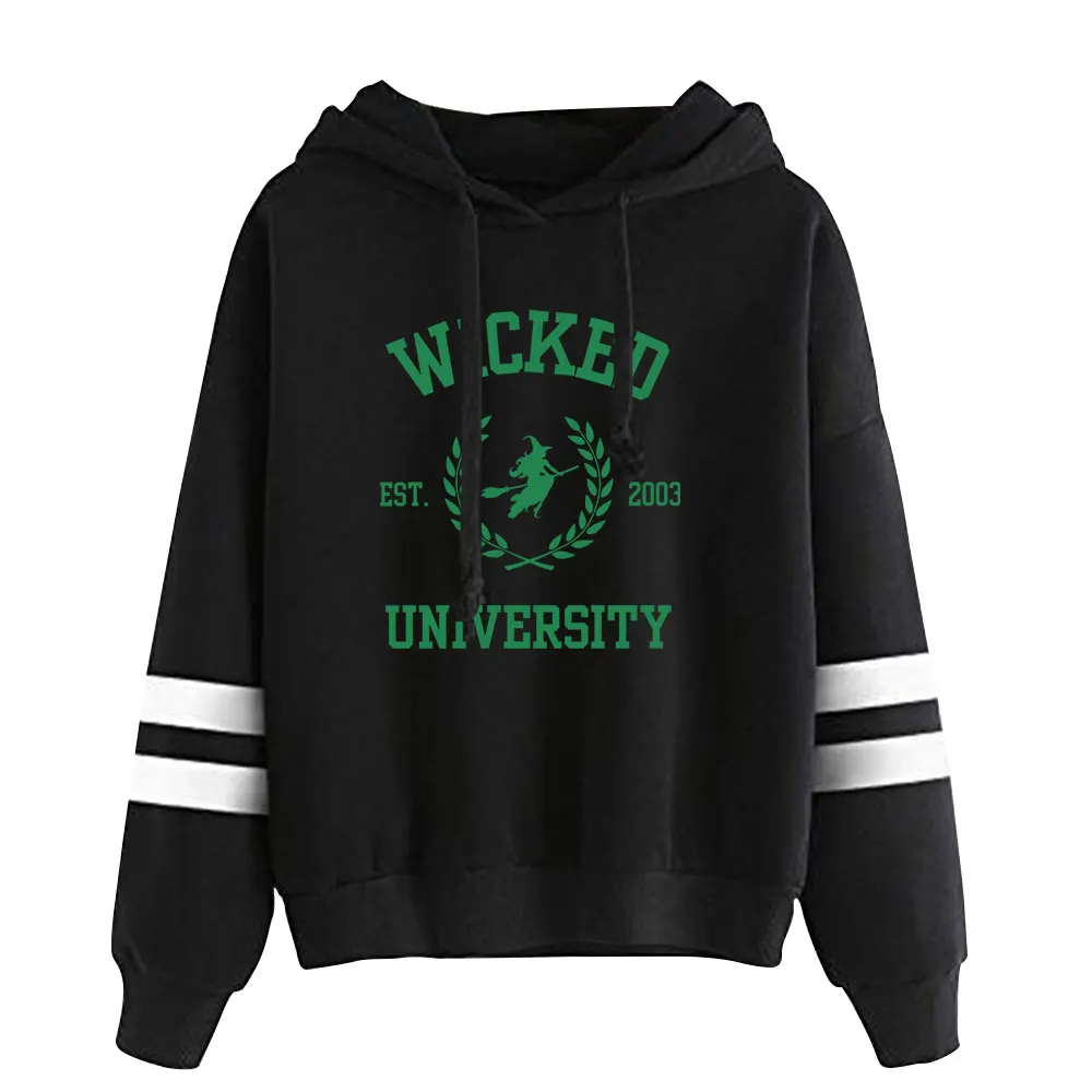 Wicked University Green Witch Vintage 90s Pullover Hoodie Fashion Merch Hoodie Pullover Sportowa bluza Streetwear Sweatshirt