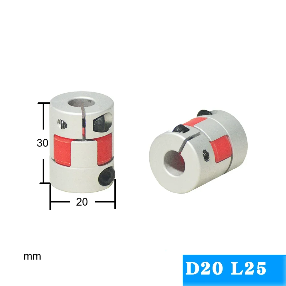 D20L30 Elastic Flexible Plum Clamp Coupler Stepper Servo Motor CNC Jaw Shaft Coupling 4-10mm Spider Plum Couples