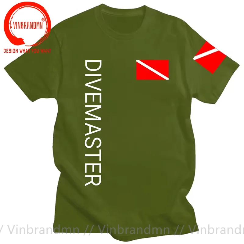 Scuba Diver T Shirt Men Fashion Summer Men's and Women's T-shirts Diving Dive Divemaster Active Tops Tees Street Clothing S-6XL