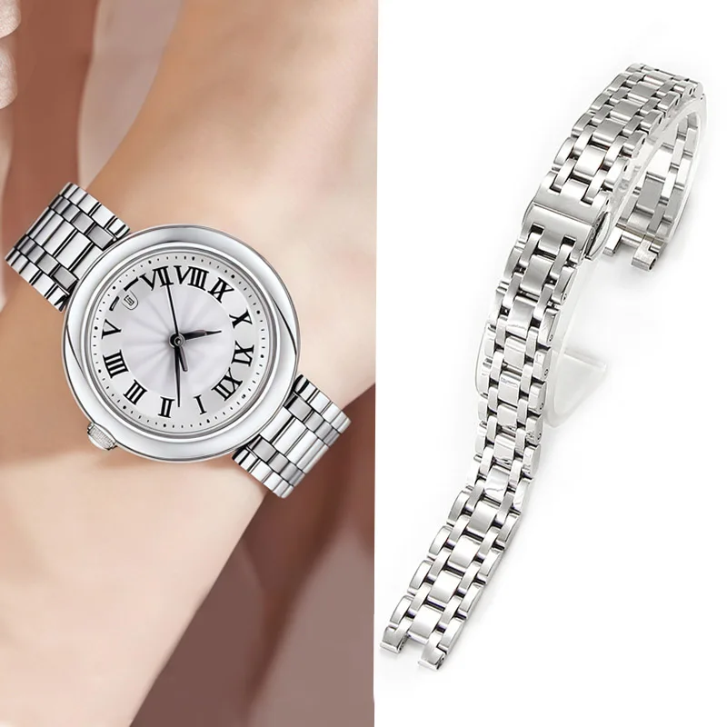 Stainless Steel Watch Strap for Tissot Bellissima Small Lady T126 Series T126010A T126207A watchband women Bracelet Wristband