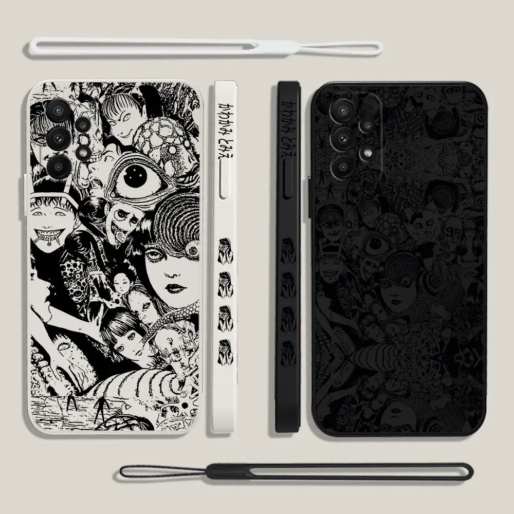 Junji Ito Terror Horror Phone Case For Xiaomi Mi CC9 13 12 12T 11 11T Ultra 10 10T 9 9T 9SE 8 Pro Lite 5G Cover With Hand Strap