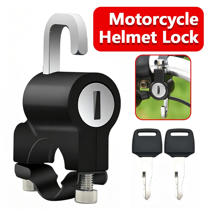  Universal Motorcycle Helmet Lock Anti-Theft Fixed Lock for Bicycle Bike Metal Multi-function Moto Accessories