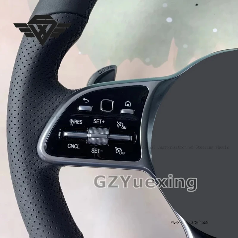Customized Sports Leather Steering Wheel Suitable for Mercedes Benz 809Y W223 W221 X166 GLC X253 G63 AMG Car Steering Wheel