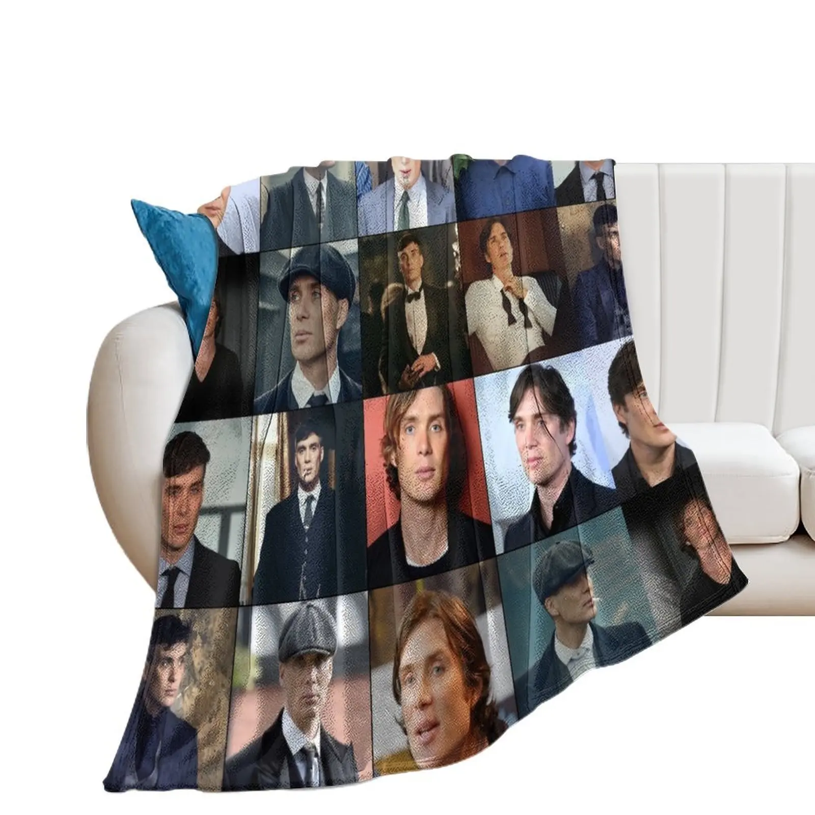 

Cillian Murphy Photo Collage Throw Blanket Bed linens Furrys valentine gift ideas warm winter Blankets