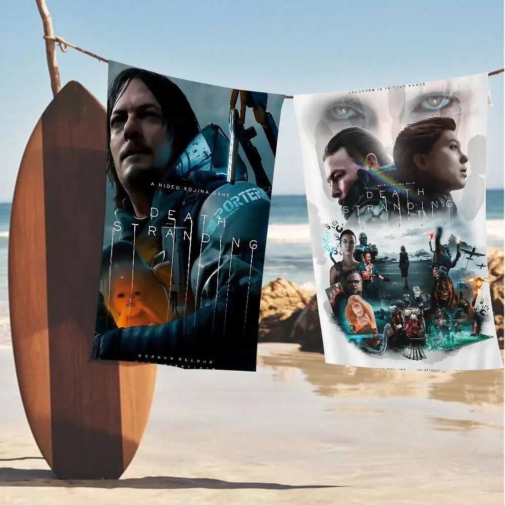 Game D-Death S-Stranding Anime Beach Swimming Towel Soft Absorbent Washcloth Children's Gifts for Kids Travel Camping Gym