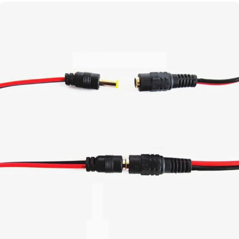 5pcs DC Power Male Female Cable 12V Plug DC Adapter Cable Connector For CCTV Camera DC Plug 5.5*2.1mm