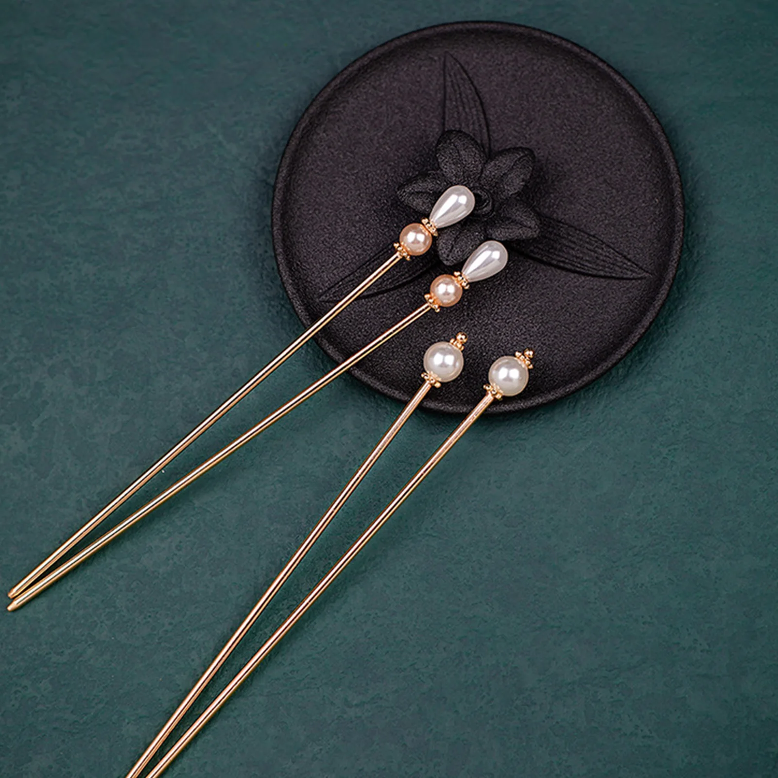 Women Retro Hair Chopsticks Pin Woman Luxurious Pearls Hair Making Accessories for Women Girls and Hairdressing Salon