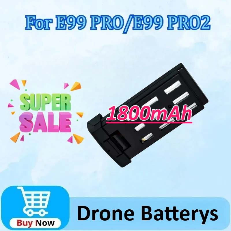 

New 3.7V 1800mAh Replacement Lithium Battery Spare for RC Drone for E99 PRO2 E99 PRO Drone Battery Quadcopter Accessory