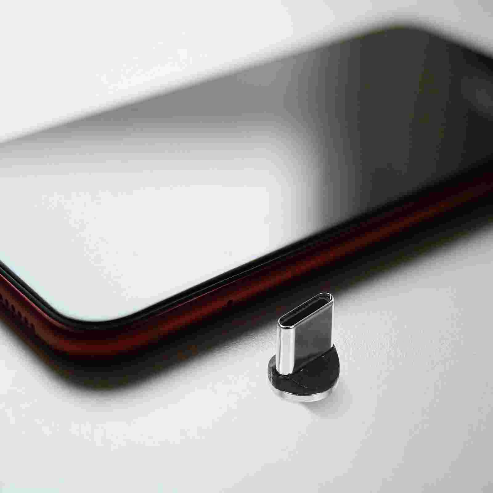 9 Pcs Magnetic Charging Cable USB Adapter Connector Accessories Phone Aluminum Rotating