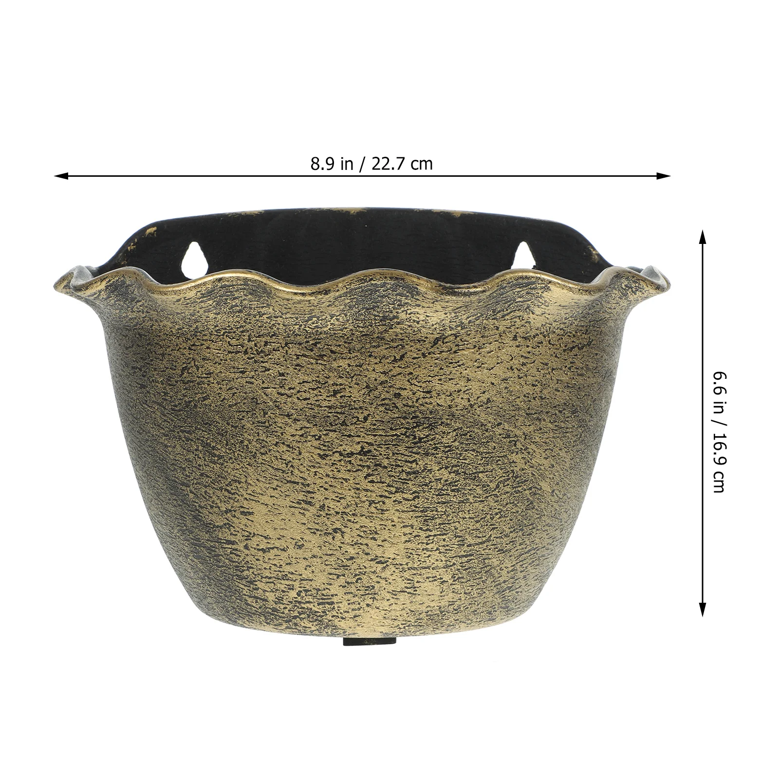 

1Set Retro Painted Hanging Wall Planter Plastic Durable Indoor Outdoor Balcony Flowerpot Decorative Net Pad Root Growth Gift