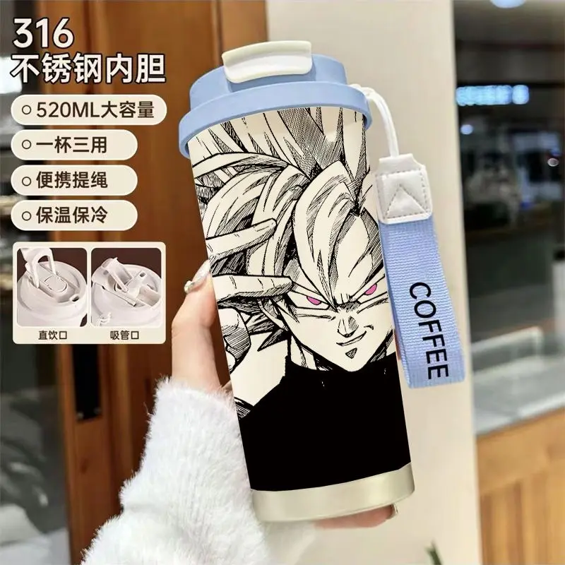 Dragon Ball 316 Edelstahl-Kaffeetasse, niedlicher und stilvoller Cartoon-Wasserbecher mit großem Fassungsvermögen, Geburtstagsgeschenk für Freunde – Detail 5