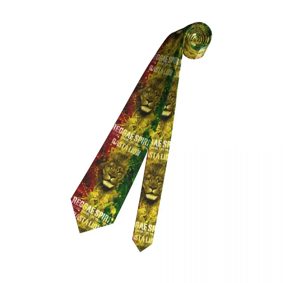 Giamaica Rasta Lion Reggae Spirit 3 cravatta da uomo in seta personalizzata giamaicano Pride Neck Tie per la festa