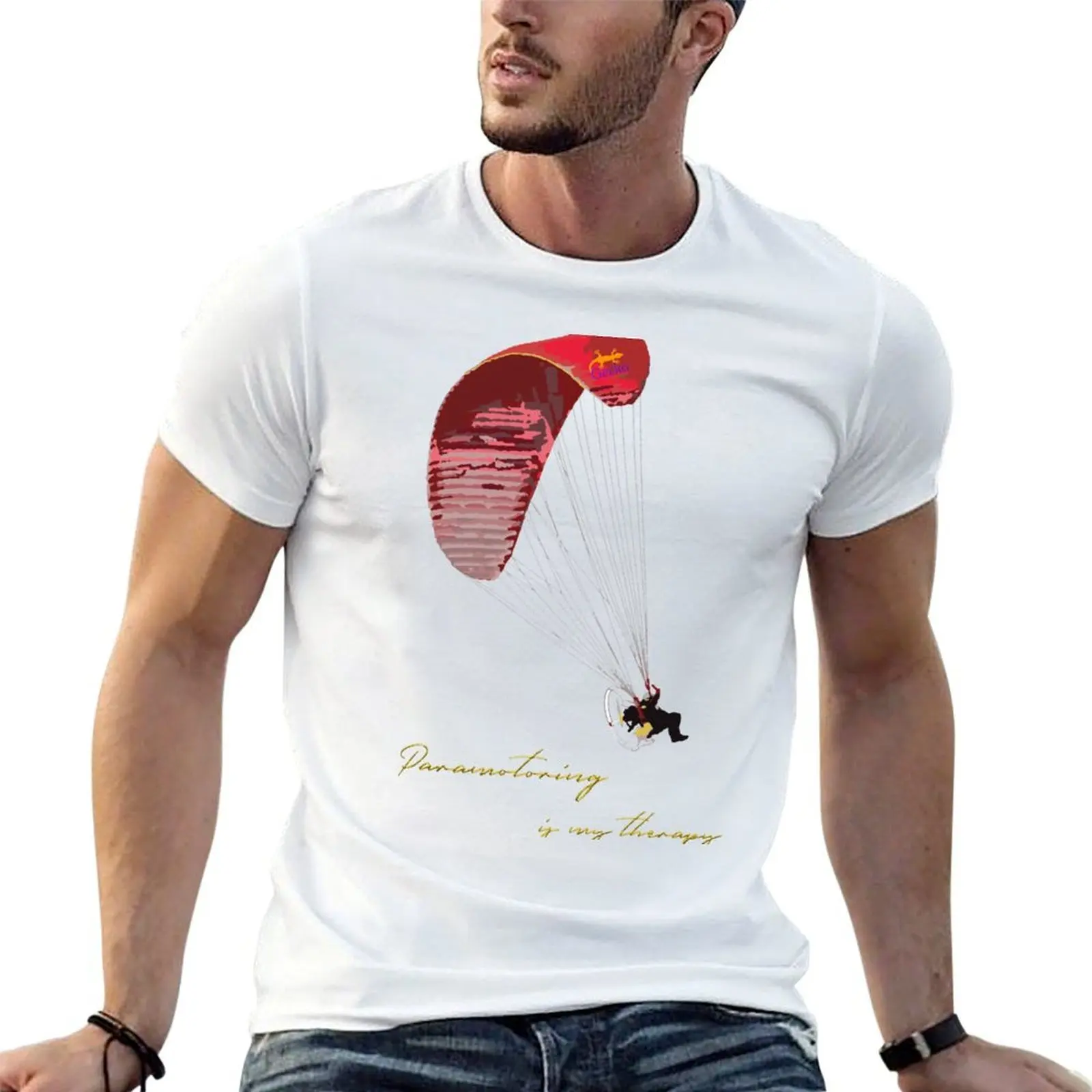 

Geckosparamotoring design therapy in red T-Shirt man t shirt summer anime tshirt anime t shirts oversize T-shirt