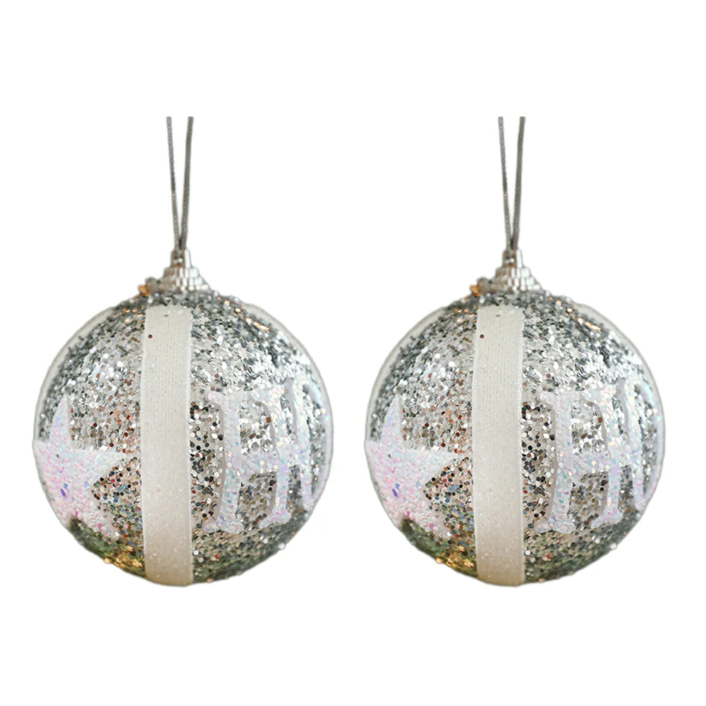 

2pcs Beautiful Christmas Ball Tree Decoration Pendant Christmas Tree Decorations Goods Decoration Pendants Baubles Home Decor