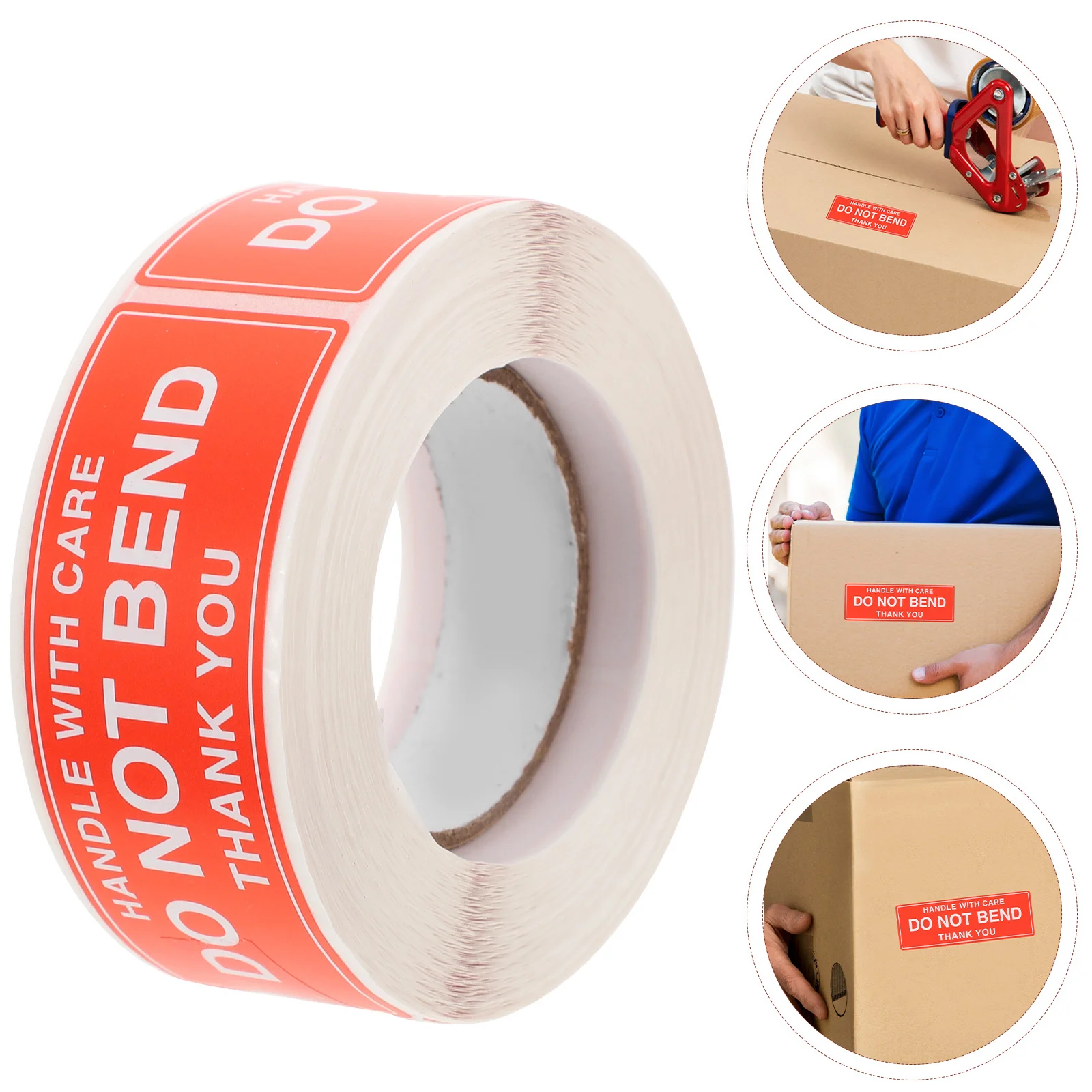 Durable Do Not Bend Warning Stickers Clear Printing Strong Adhesive Portable Lightweight Cost-Effective Shipping Packing Labels