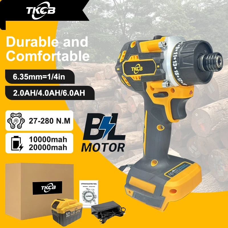 TKCB-280nm 25+1 Torque Brushless Electric Driver Cordless Electric Drill Mini Electric Driver Tool For Makita Battery