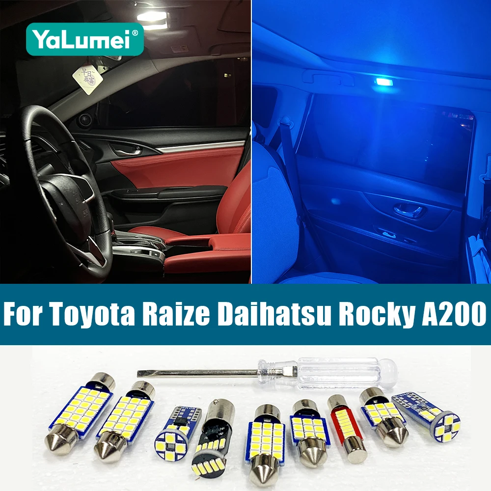 For Toyota Raize Daihatsu Rocky A200 2019 2020 2021 2022 2023 2024 Car LED Bulbs Interior Lamp Vanity Mirror Light Accessories