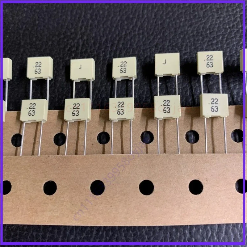 200pcs Premium 0.22UF 63V 224 220nF Film Capacitor for 5mm Lead Pitch