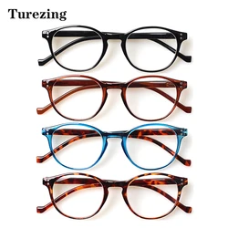 TUREZING Anti-Reflective Reading Glasses for Women Round Frame HD Clear Lens Computer Anti-Fatigue Prescription Eyewear for Men