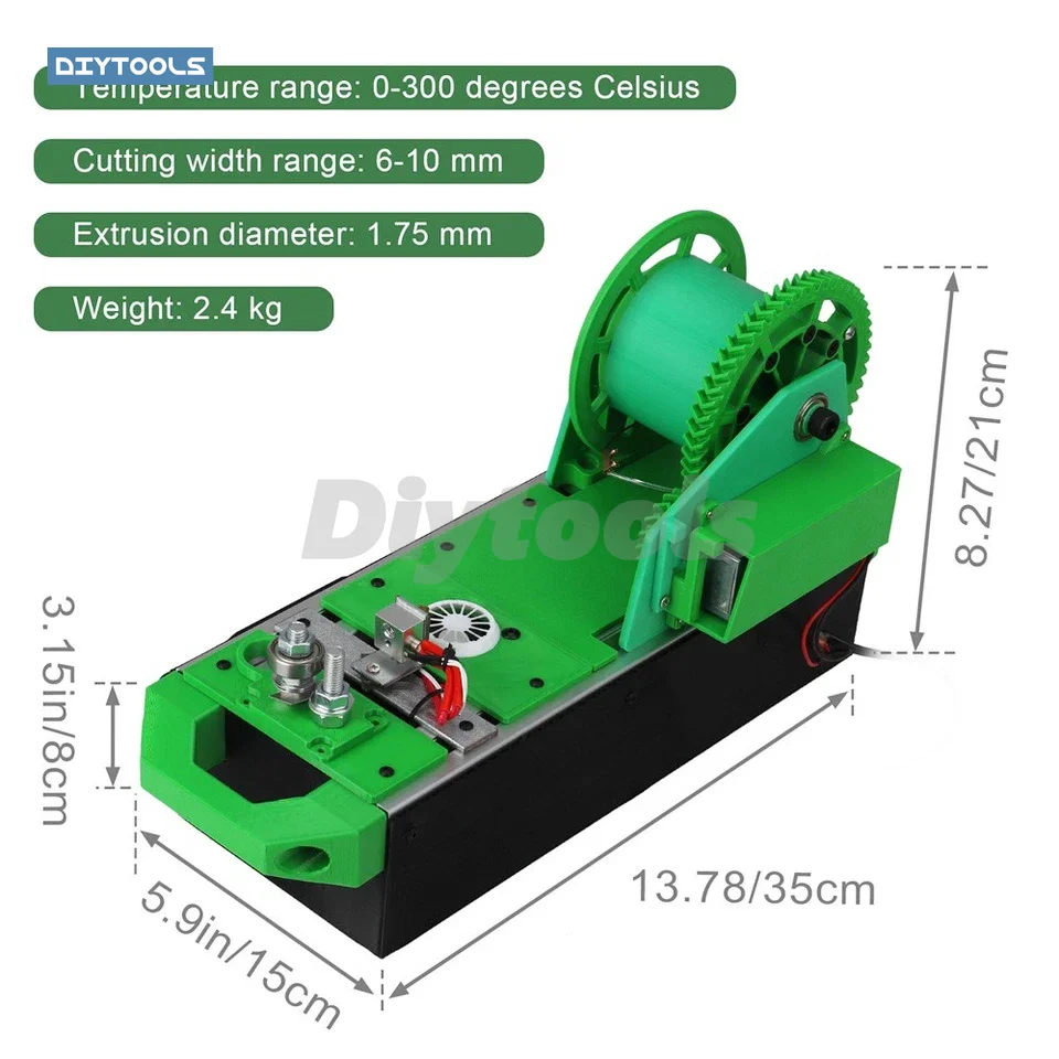 PET Bottle Recycling Filament Making Machine Desktop 1.8mm 3D Printing Extruder Micro Injection Plastic Silk Maker Supplies
