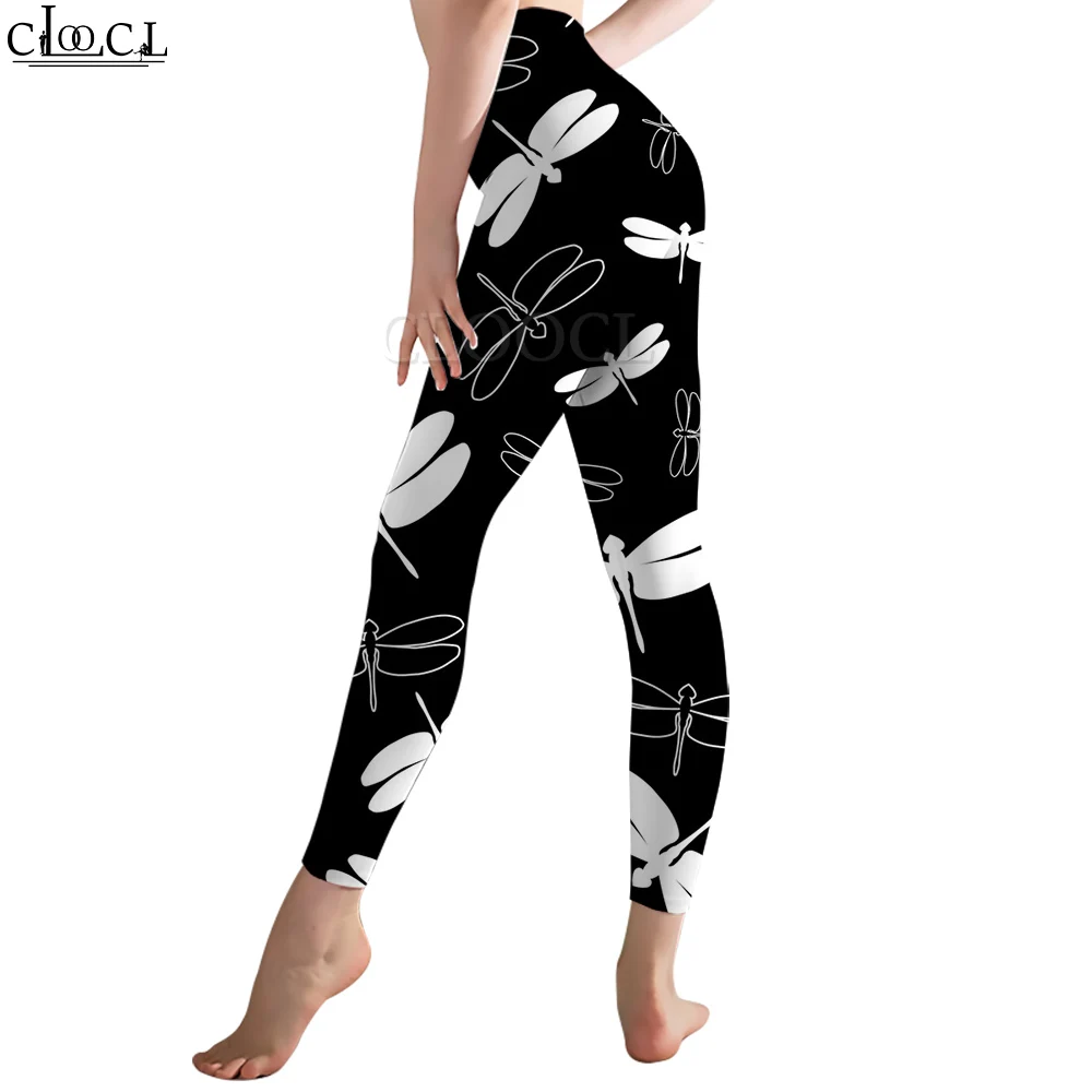 CLOOCL Harajuku Fashion Women Legging Dragonfly Pattern 3D Printed Trousers Trousers dla kobiet Gym Workout Stretch Yoga Pants