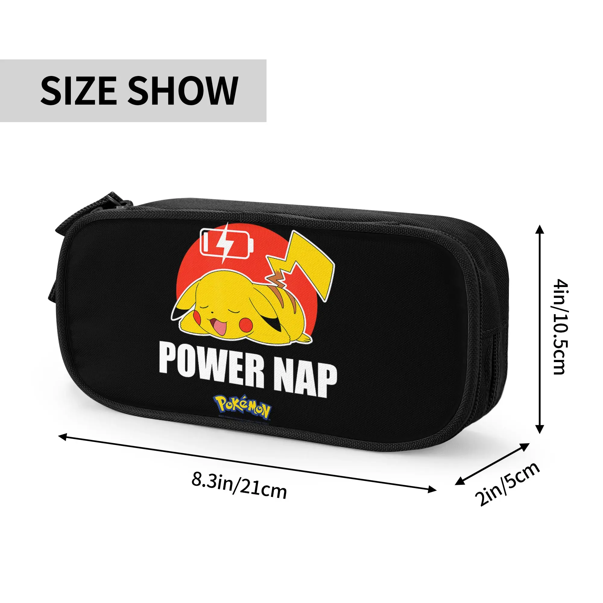Large Capacity Bags for Child Cartoon Pokemon   Pikachu Power Nap  School Pencil Bag for Boys Gilrs Kids