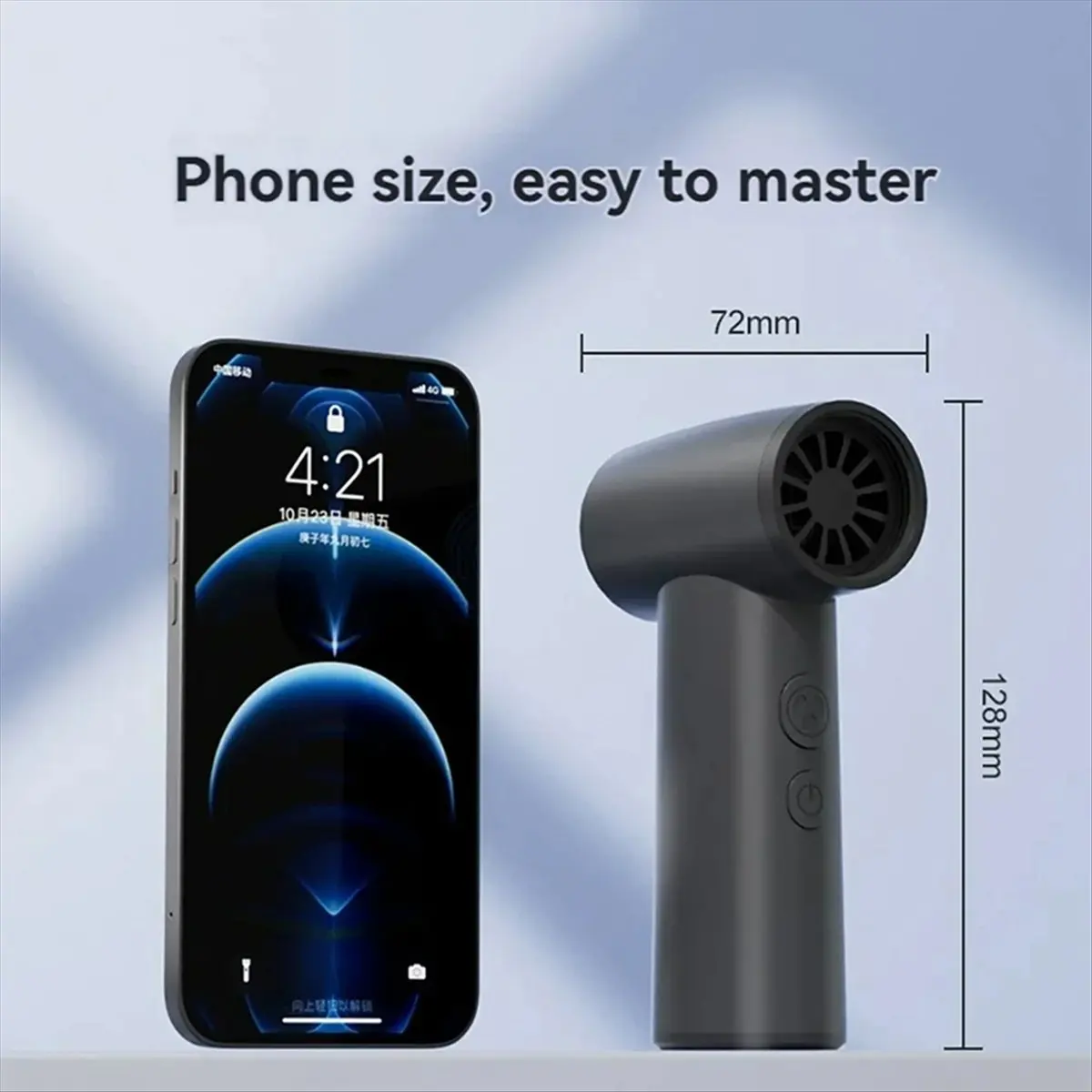 【DT56】New 100000RPM Portable Brushless Motor Violent Fan Handheld High-Speed Fan Outdoor Blower Super Powerful Gray