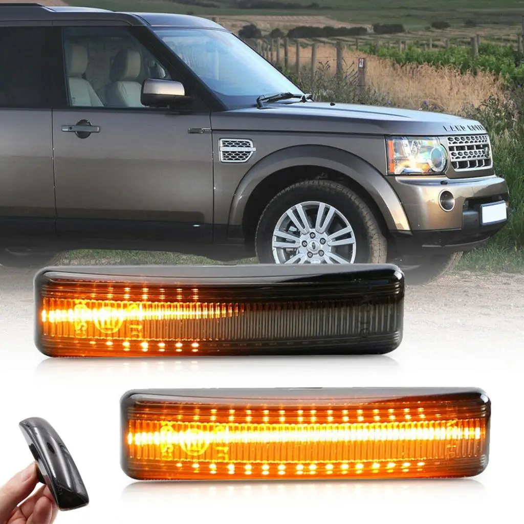 Pair Amber Car LED Side Marker Light For Land Rover Range Rover Sport Discovery LR3 LR4 Freelander LR2 Turn Signal Lamp