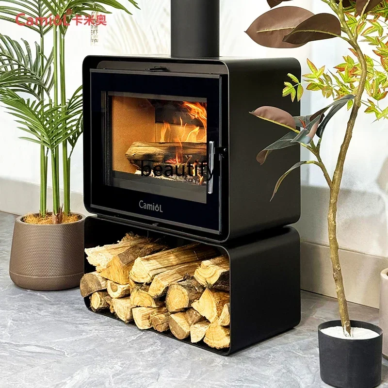Vera legna da ardere per la casa, soggiorno, piastra in acciaio, decorazione per camino a fiamma americana incorporata
