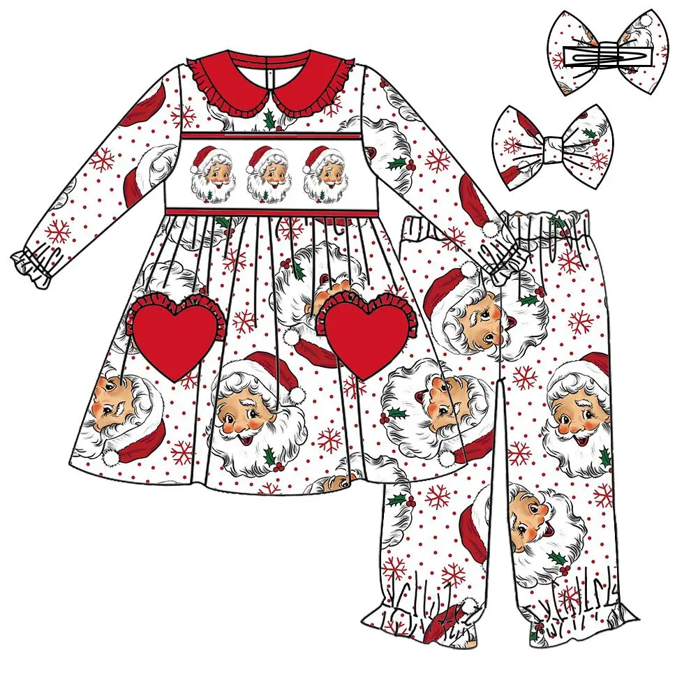 Children's Christmas Candy Cane Gingerbread Men Pajamas Set Kids Sleepwear Girls Boys Outfit Clothes Festive Pyjamas