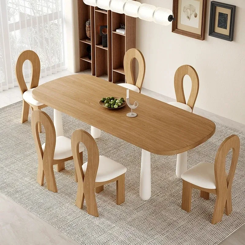 Design Wooden Non Slip Table Stand Party Unique Nordic Office Coffee Dining Table Restaurant Salon Mesas De Jantar Home Decor