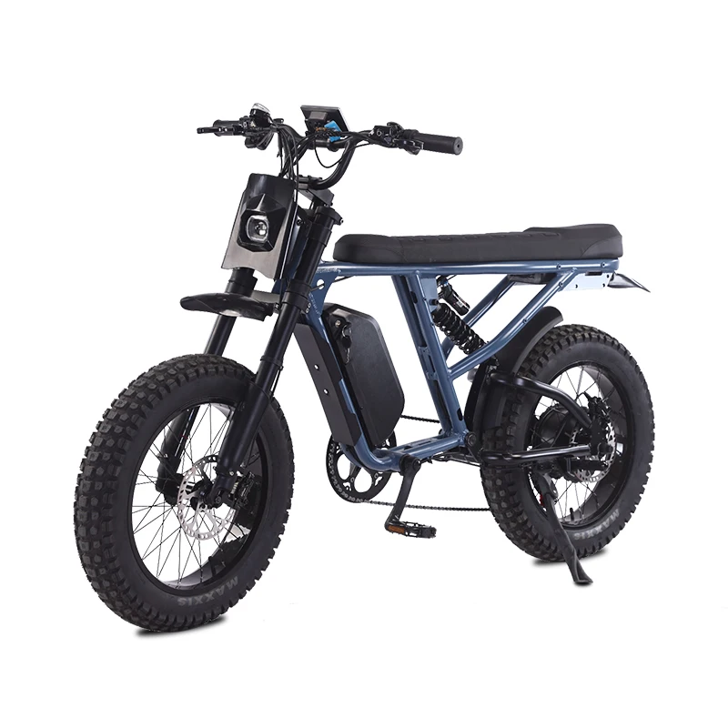 RX AKEZ Retros tyle Electric bike 1500W motor 48V18Ah battery e bike 50km/h 20 inch tire off road ringing Electric Bicycle image 4