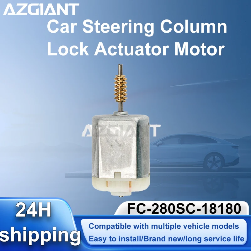 Motor de bloqueio da coluna de direção AZGIANT FC-280SC 12V com escova de carbono para reparo de metal, acessório automotivo para Hyundai Equus 2008-2012